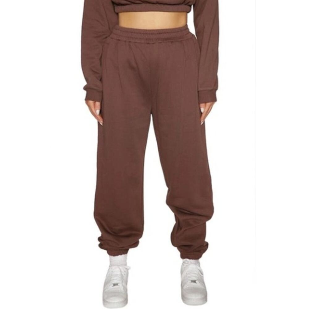 NWT Naked Wardrobe Jogger Sweatpants in Chocolate